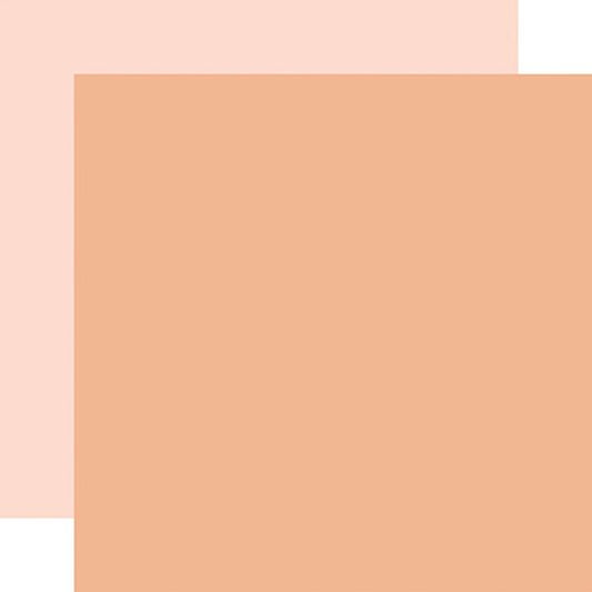 Carta Bella That's My Girl Orange / Lt. Pink 12x12 Coordinating Solid DS Paper (1 Sheet)