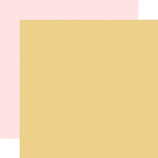 Secret Garden Yellow / Lt. Pink 12x12 Coordinating Solid Paper (1 Sheet)
