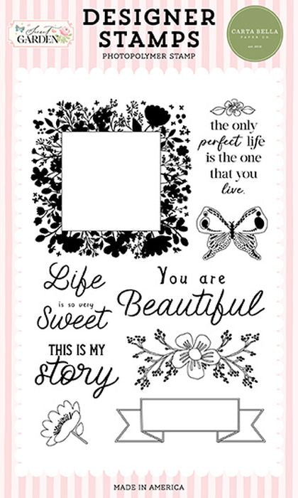 Carta Bella Secret Garden Perfect Life Stamp Set