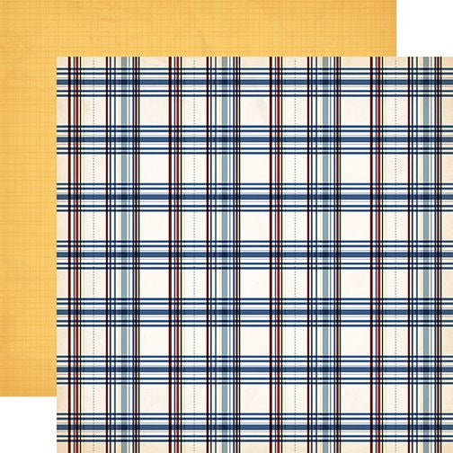 Gone Fishing Cast Away Plaid 12x12 DS Patterned Paper (1 Sheet)