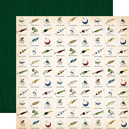 Gone Fishing Bait And Tackle 12x12 DS Patterned Paper (1 Sheet)