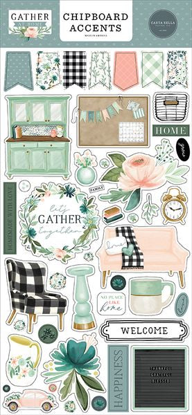 Carta Bella Gather at Home 6x13 Chipboard Accents