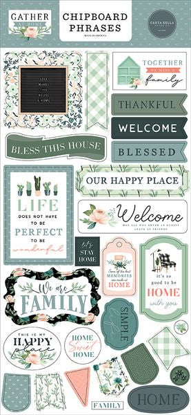 Carta Bella GAH6x13 Chipboard Phrases