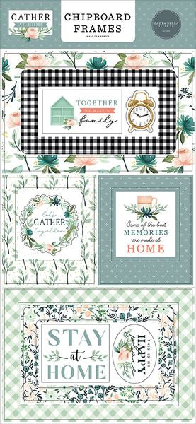 Carta Bella Gather At Home 6x13 Chipboard Frames