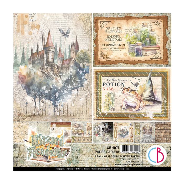 Ciao Bella Wizard Academy Paper Pad 8"x8" 12/Pkg