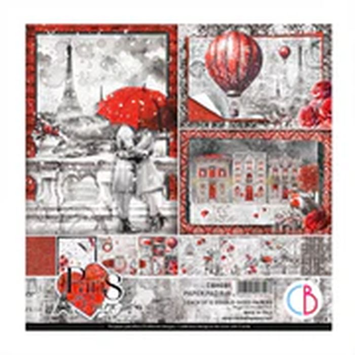 Ciao Bella Paris Je t'aime Pad 8"x8" 12/Pkg