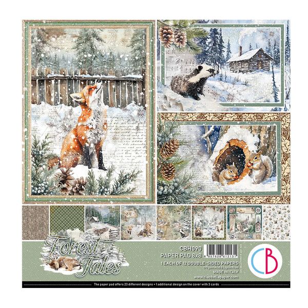 Ciao Bella Forest Tales 8"x8" Pad, 12 sheets/pkg.