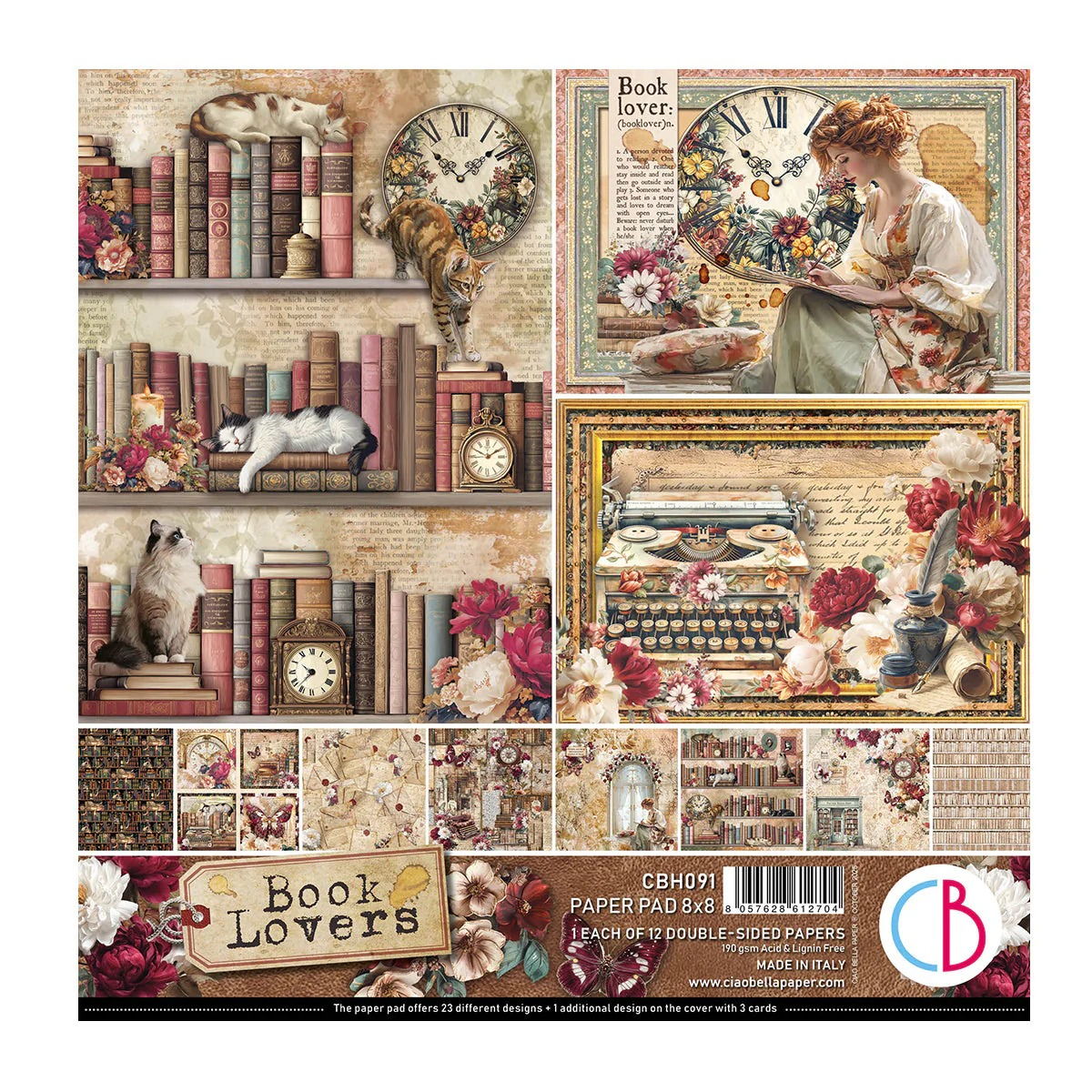 Ciao Bella Book Lovers Pad 8"x8" 12/Pkg