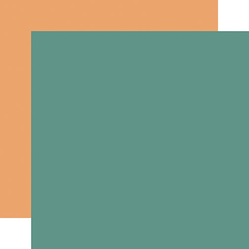 Teal / Light Orange Coordinating Solid DS Paper (1 Sheet)