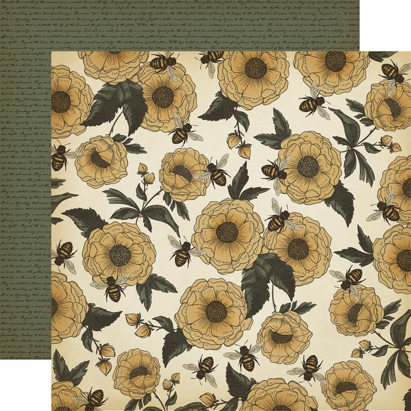 Carta Bella  Honey Bee: Bees And Flowers 12x12 DS Patterned Paper