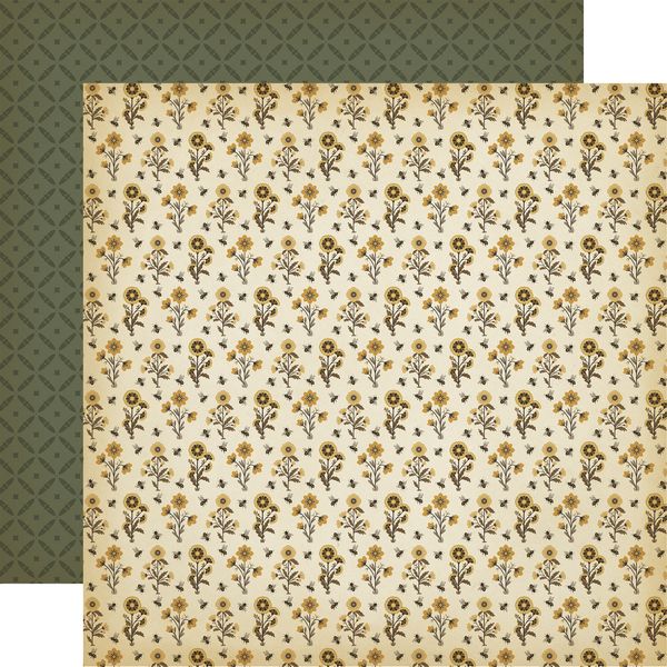 Carta Bella  Honey Bee: Sweet As Honey Stems 12x12 DS Patterned Paper