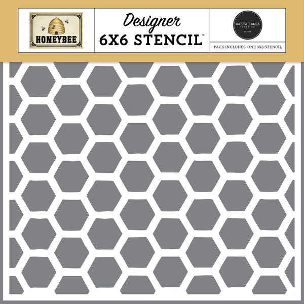 Carta Bella Our Hive Hexagons Stencil