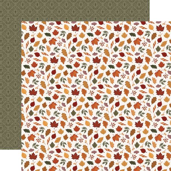 Carta Bella Here Comes Autumn: Scattered Fall Leaves 12x12 DS Paper (1 Sheet)