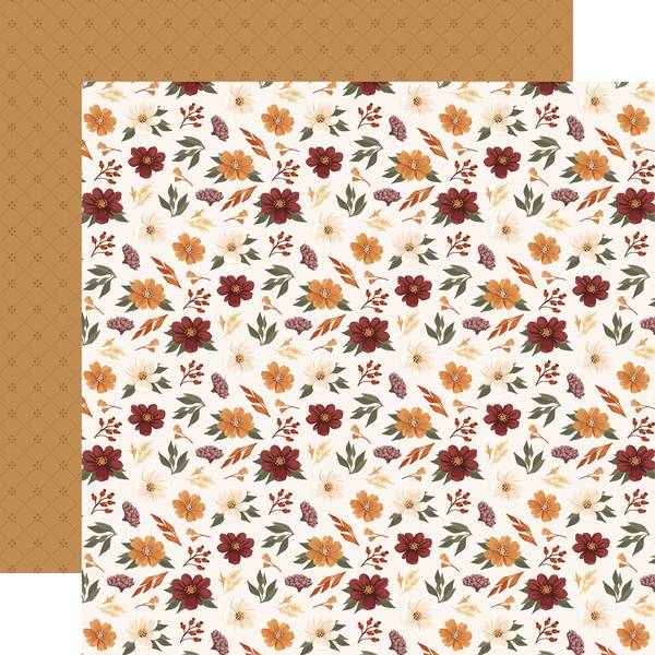 Carta Bella Here Comes Autumn: Fall Floral Picks 12x12 DS Paper (1 Sheet)