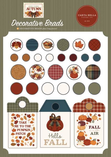 Carta Bella Here Comes Autumn Decorative Brads