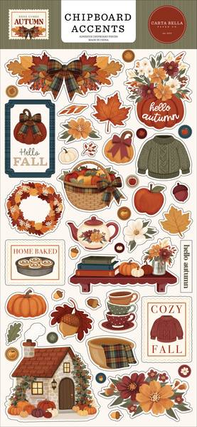 Carta Bella Here Comes Autumn 6x13 Chipboard Accents