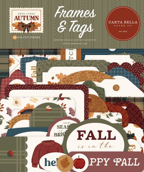 Carta Bella Here Comes Autumn Frames & Tags