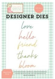 Carta Bella - Here Comes Spring Bloom Words Die Set