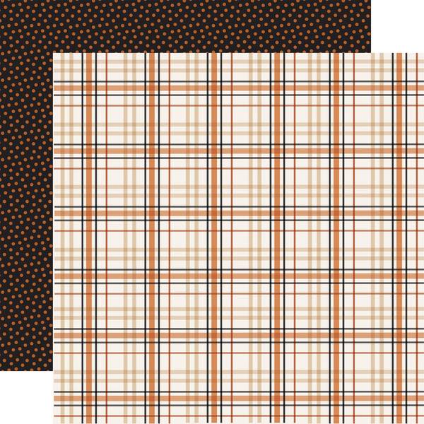 Carta Bella Handmade Halloween: Halloween Plaid 12x12 DS Paper (1 Sheet)