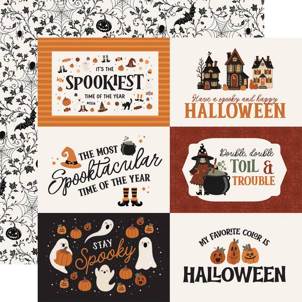 Carta Bella Handmade Halloween: 6x4 Journaling Cards 12x12 DS Paper (1 Sheet)