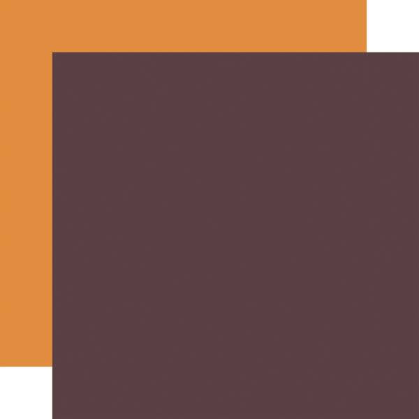 Carta Bella Handmade Halloween: Purple / Lt. Orange 12x12 DS Coordinating Solid Paper (1 Sheet)