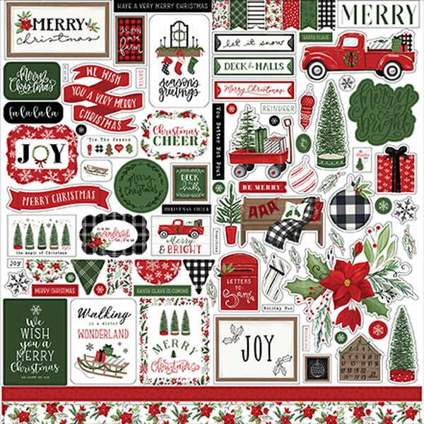 Carta Bella Home for Christmas Element Stickers
