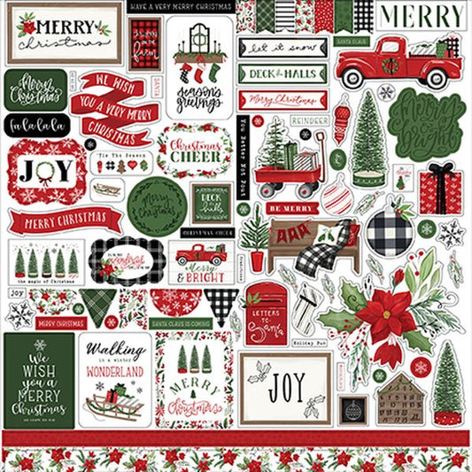 Carta Bella Home for Christmas Element Stickers
