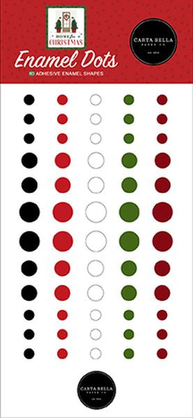Home for Christmas Enamel Dots