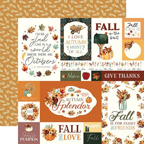 Carta Bella Harvest Double-Sided Cardstock 12"X12"-Multi Journaling Cards
