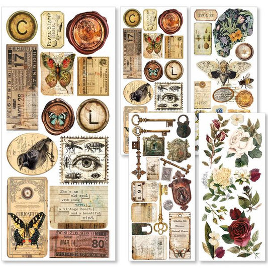 Ciao Bella Cabinet Of Curiosities Transparent Adhesive Sheets 5/Pkg