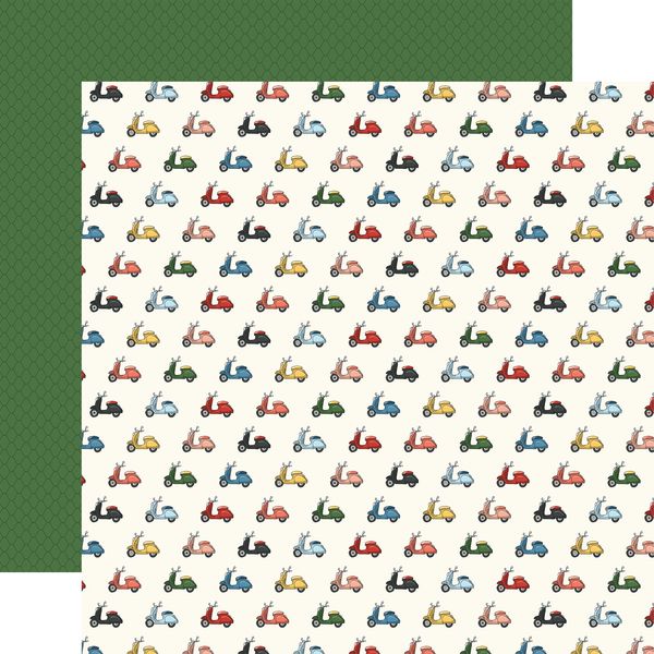 Carta Bella Italy: Rainbow Of Vespas DS Paper (1 Sheet)