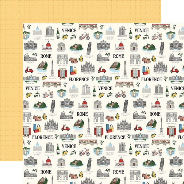 Carta Bella Italy: Must See Italy Spots DS Paper (1 Sheet)