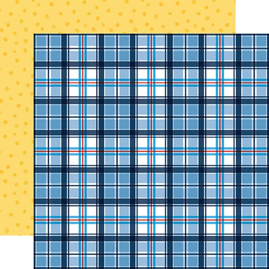 Little Boy Playful Plaid
