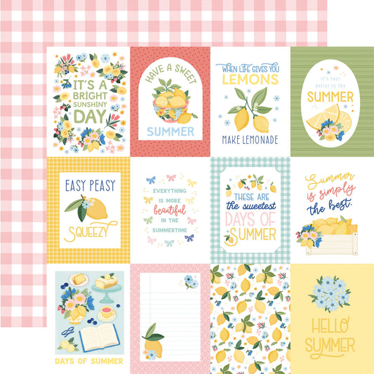 Carta Bella Lemonade: 3x4 Journaling Cards 12x12 Patterned Paper