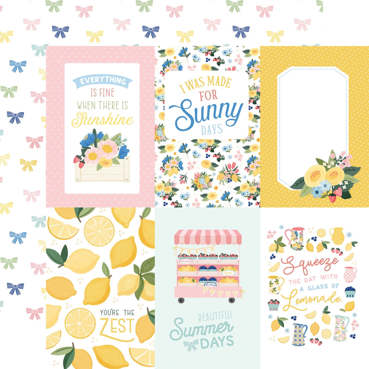 Carta Bella Lemonade: 4x6 Journaling Cards 12x12 Patterned Paper