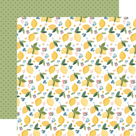 Carta Bella Lemonade: Squeeze The Day Lemons 12x12 Patterned Paper