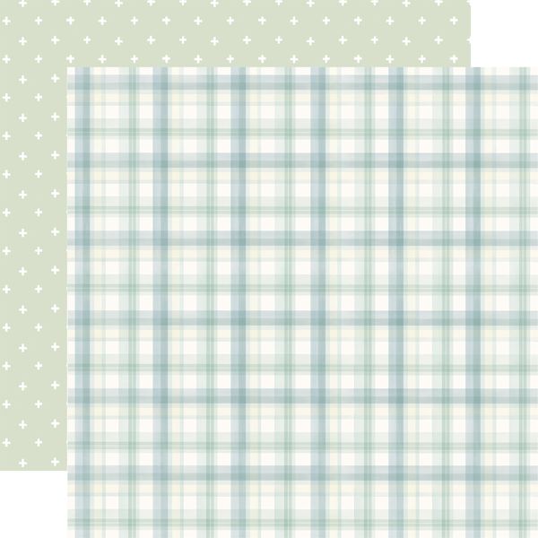 Carta Bella Little Lullabies: Baby Boy: Perfect Boy Plaid 12x12 Patterned Paper