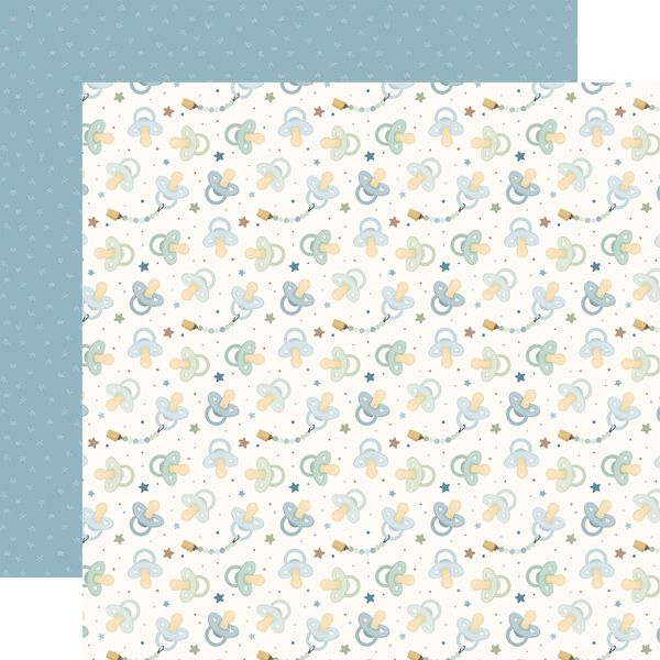 Carta Bella Little Lullabies: Baby Boy: Sweet Pacifiers 12x12 Patterned Paper