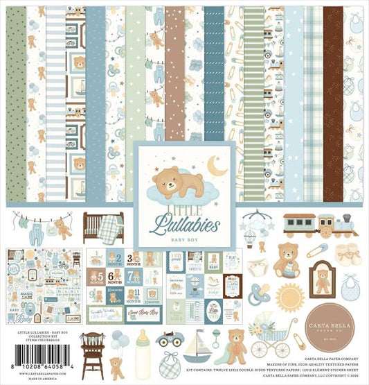 Carta Bella Little Lullabies: Baby Boy Collection Kit