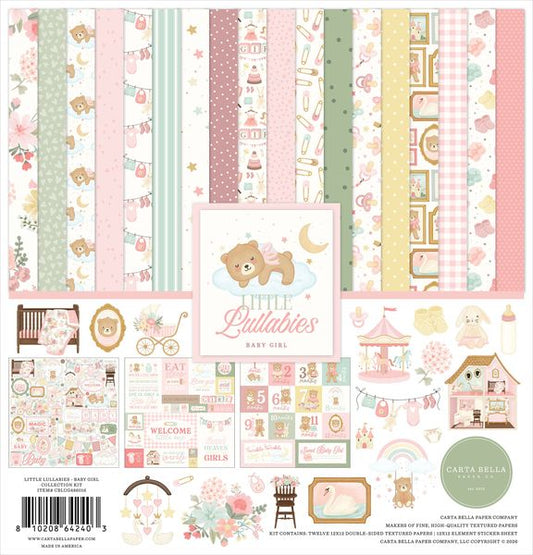 Carta Bella Little Lullabies: Baby Girl Collection Kit