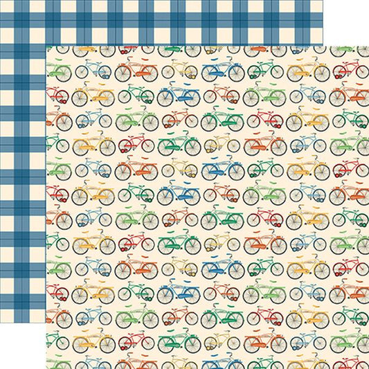 Carta Bella Merchantile Let's Ride Bicycles DS Paper (1 Sheet)