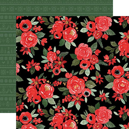 Merry Christmas Flora Merry Large Floral DS Paper (1 Sheet)