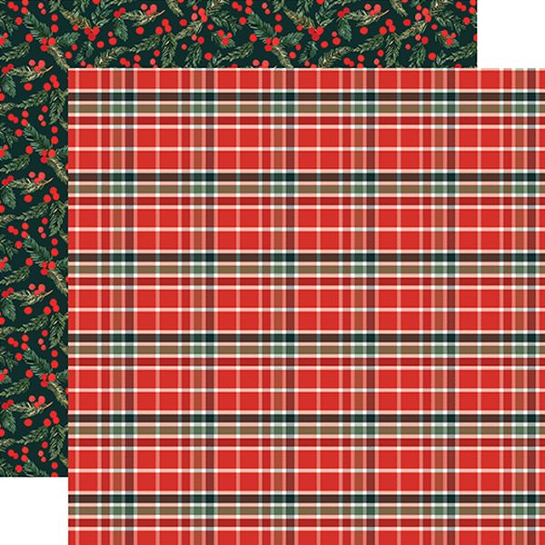 Merry Christmas Flora Merry Plaid DS Paper (1 Sheet)