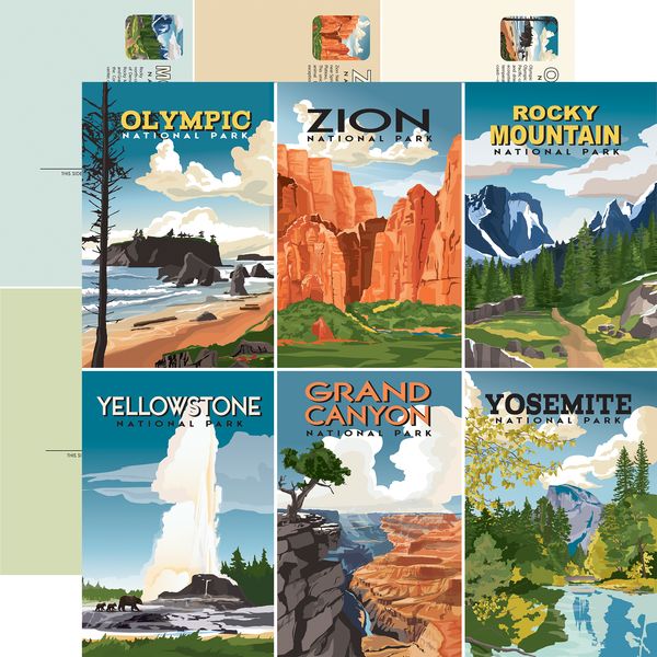 Carta Bella: National Parks - Explore Post Cards DS Paper