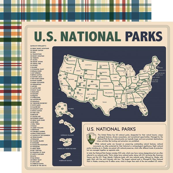 Carta Bella: National Parks - National Parks Map DS Paper