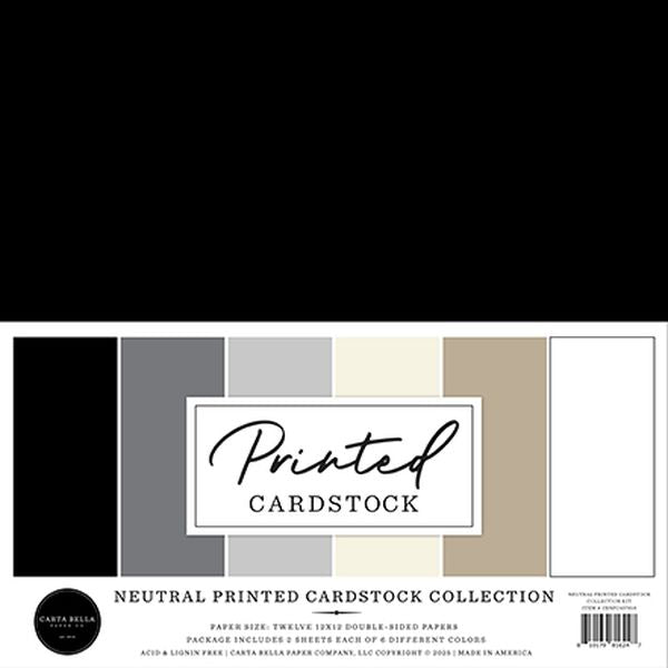 Carta Bella Neutral Printed Cardstock Collection Kit