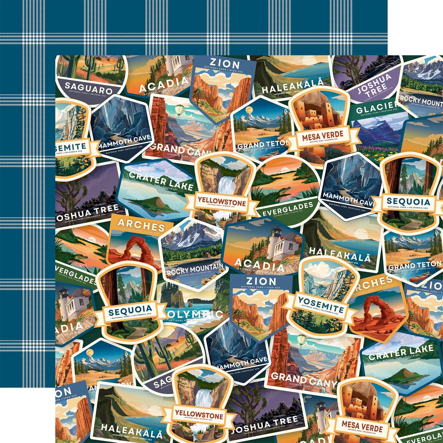 Carta Bella National Parks No. 2: Park Patches DS Paper (1 Sheet)