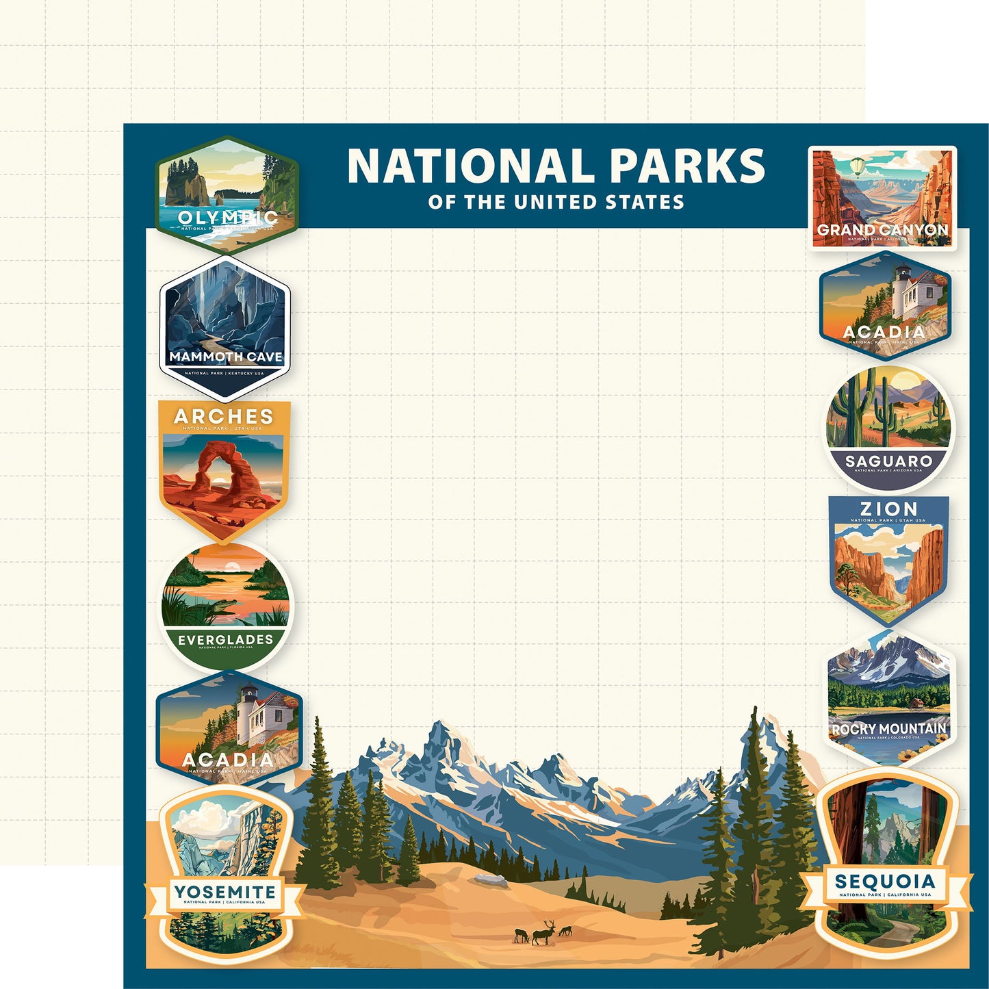 Carta Bella National Parks No. 2: Adventure Layout DS Paper (1 Sheet)
