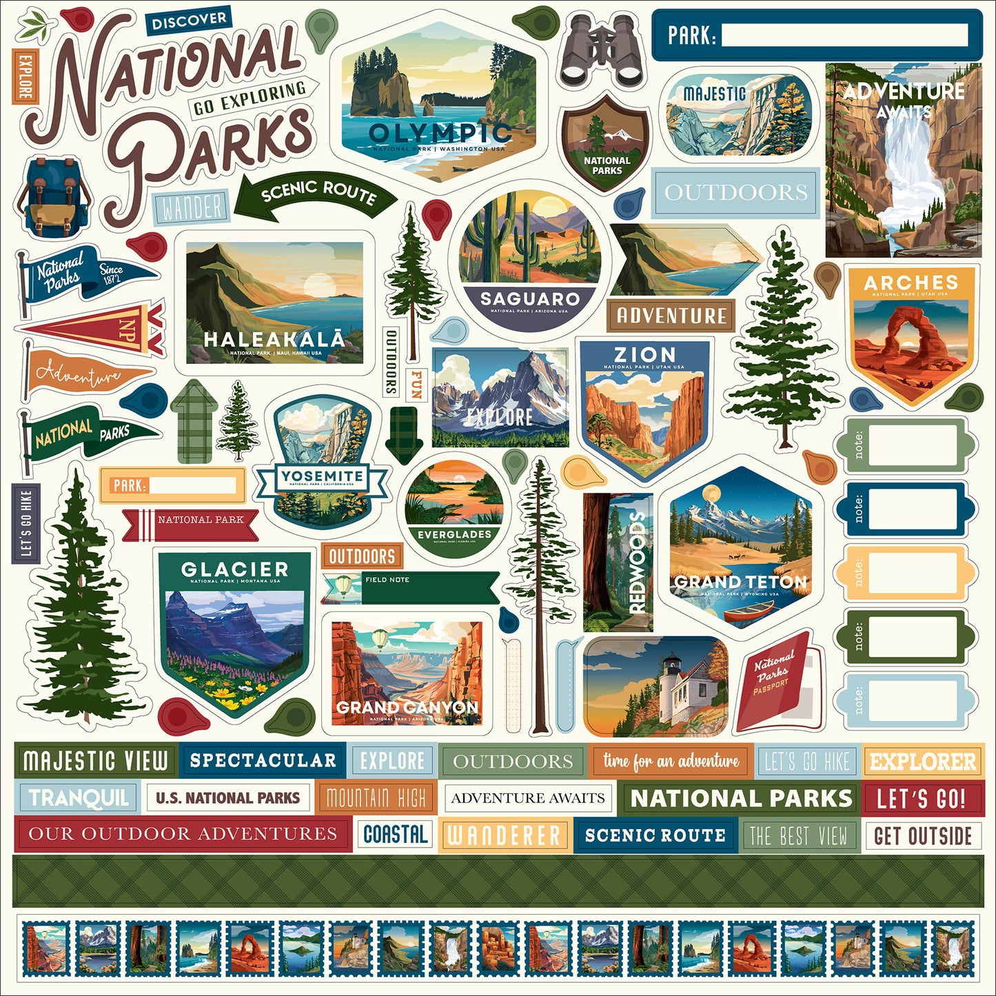 Carta Bella National Parks No. 2: National Parks No. 2 Element Sticker