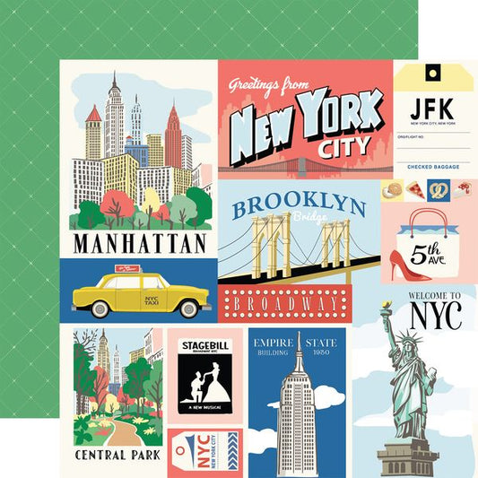 Carta Bella New York City: Multi Journaling Cards (1 Sheet)